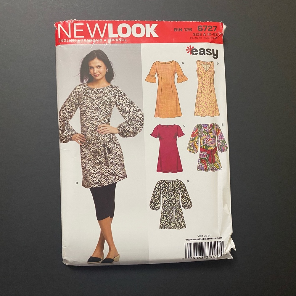 New Look 6727 uncut sewing pattern
